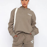 Relaxed Hoodie and Jogger Set with Graphic Accent