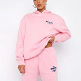 Relaxed Hoodie and Jogger Set with Graphic Accent