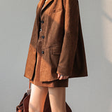 Relaxed Fit Button Front Blazer with Classic Tailoring