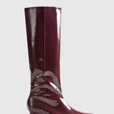 Pointed Toe Mid Heel Knee High Boots