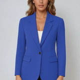 Tailored Single Button Blazer with Modern Structured Fit