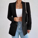 Open Front Tailored Blazer with Modern Slim Fit