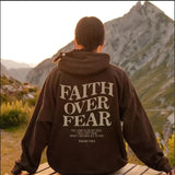 Faith Over Fear Inspirational Hoodie with Relaxed Fit