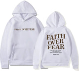 Faith Over Fear Inspirational Hoodie with Relaxed Fit