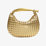 Woven Crescent Handle Statement Bag