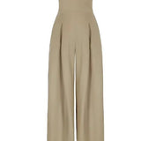 Strapless Wide Leg Jumpsuit with Tailored Fit