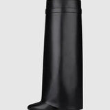 Minimalist Pointed Toe Knee High Boots