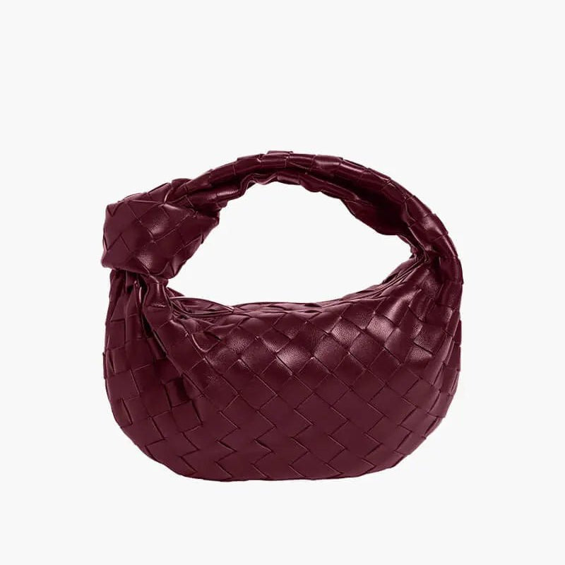 Woven Knot Handle Hobo Bag