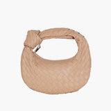 Woven Knot Handle Hobo Bag