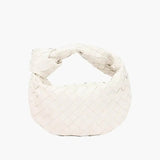 Woven Knot Handle Hobo Bag