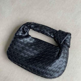 Woven Knot Handle Hobo Bag