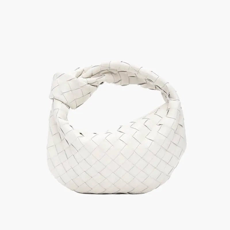 Woven Knot Handle Hobo Bag