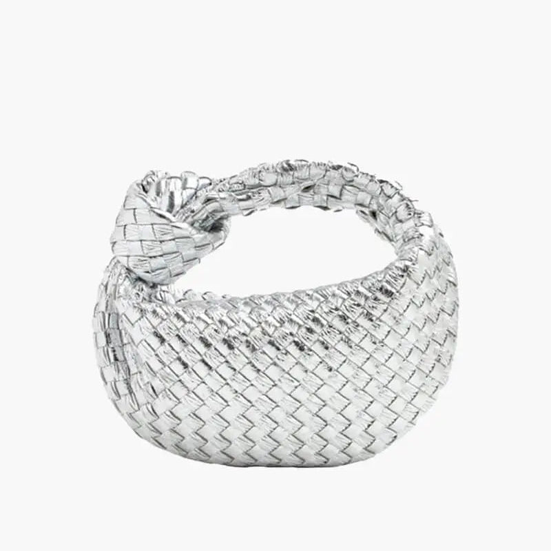 Woven Knot Handle Hobo Bag