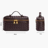 Woven Zip Camera Crossbody Bag