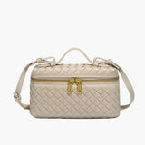 Woven Zip Camera Crossbody Bag