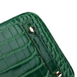 Croc Embossed Structured Top Handle Bag
