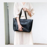 Classic Structured Leather Tote Bag