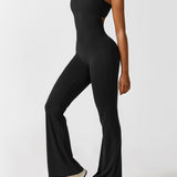 Sleeveless Sculpting Flared Leg Jumpsuit