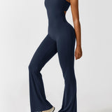 Sleeveless Sculpting Flared Leg Jumpsuit