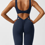 Sleeveless Sculpting Flared Leg Jumpsuit