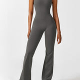 Sleeveless Sculpting Flared Leg Jumpsuit