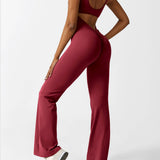 Sleeveless Sculpting Flared Leg Jumpsuit